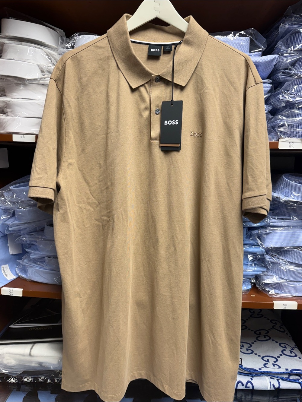 BOSS Men's Polo Shirt in Tan
